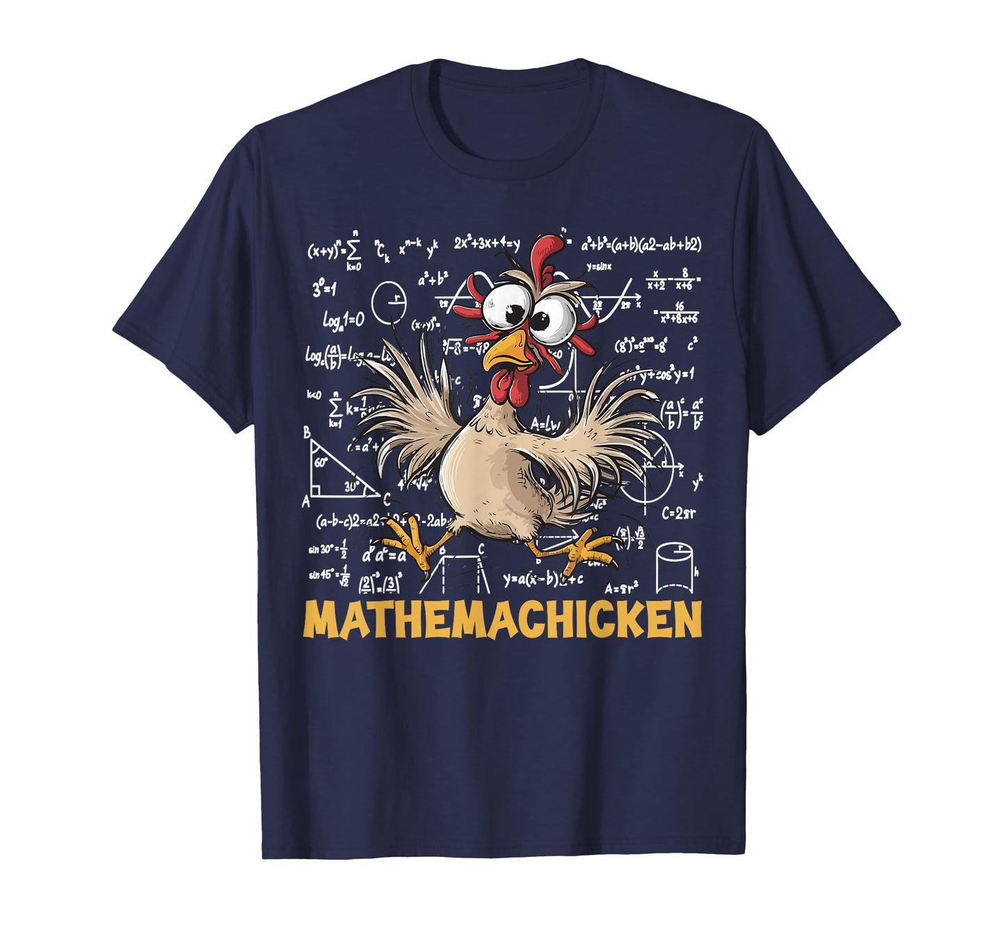 Mathemachicken Funny Chicken Math Teacher Back To School T-Shirt