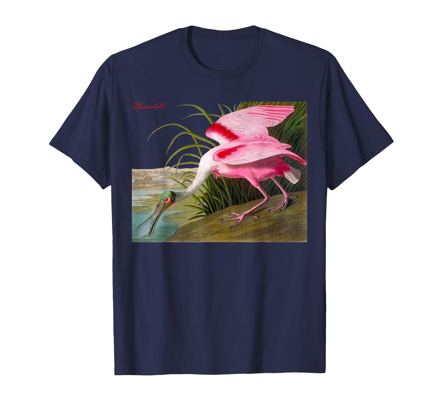 Audubon Spoonbill North American Birds Education Nature T-Shirt