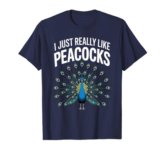 Funny Peacock Art For Men Women Adult Feather Peacock Lover T-Shirt