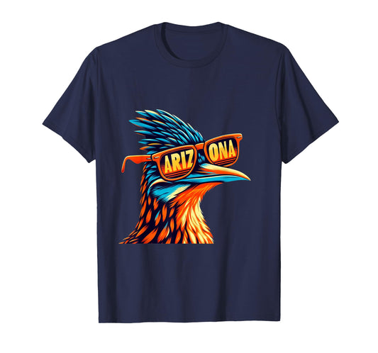Arizona Roadrunner in Retro Sunglasses Southwest Desert Bird T-Shirt