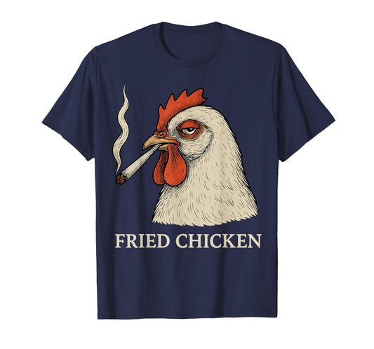Fried Chicken Smoking Joint Funny Weed Lover Cannabis 420 T-Shirt