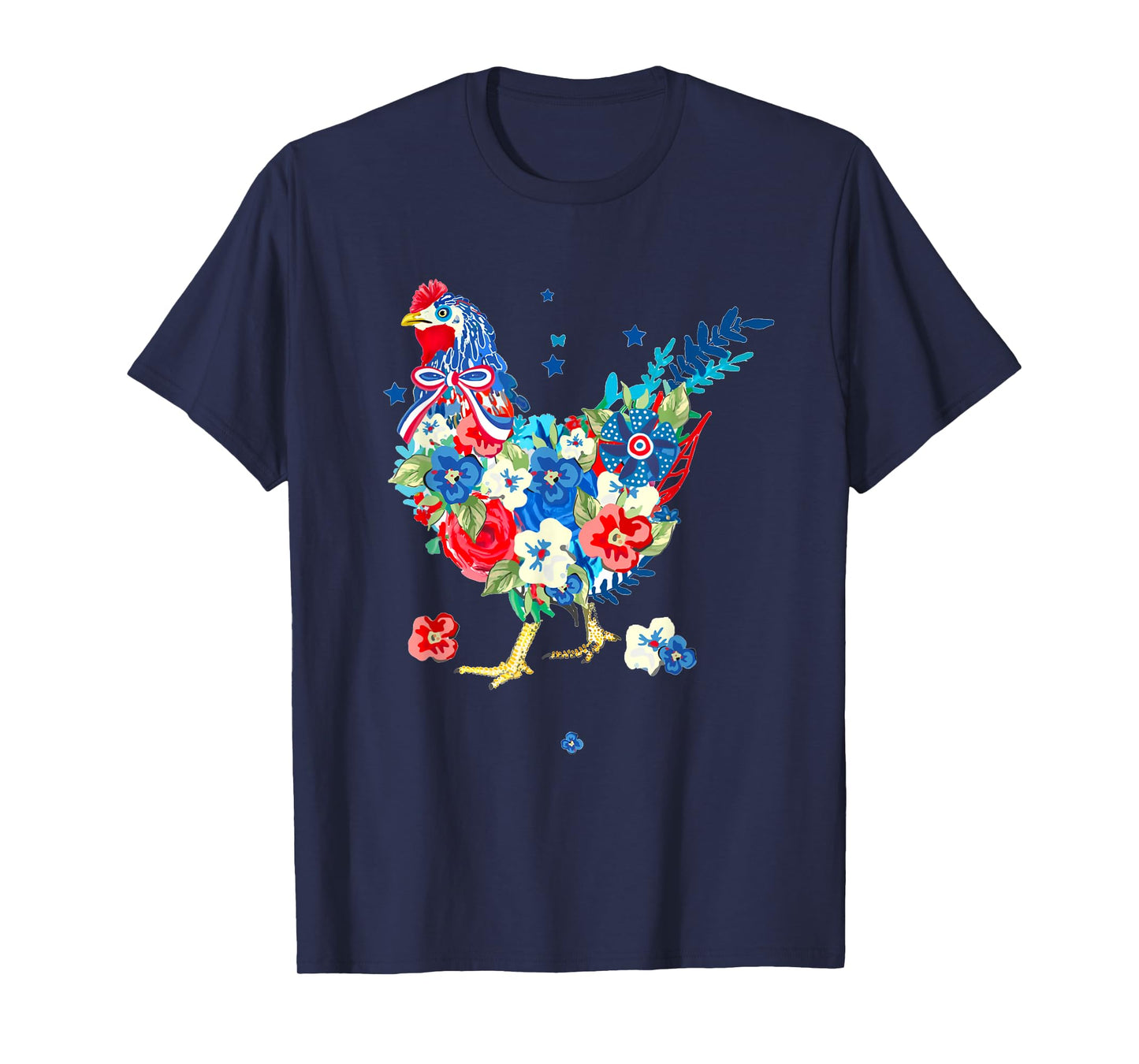 USA American Flag Chicken Lover 4th of July Patriotic Farmer T-Shirt