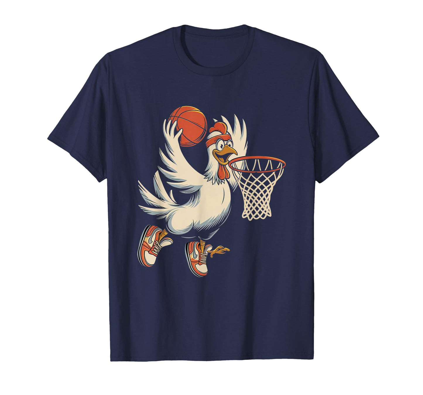 Chicken Playing Basketball Chicken Lover Basketball Funny T-Shirt