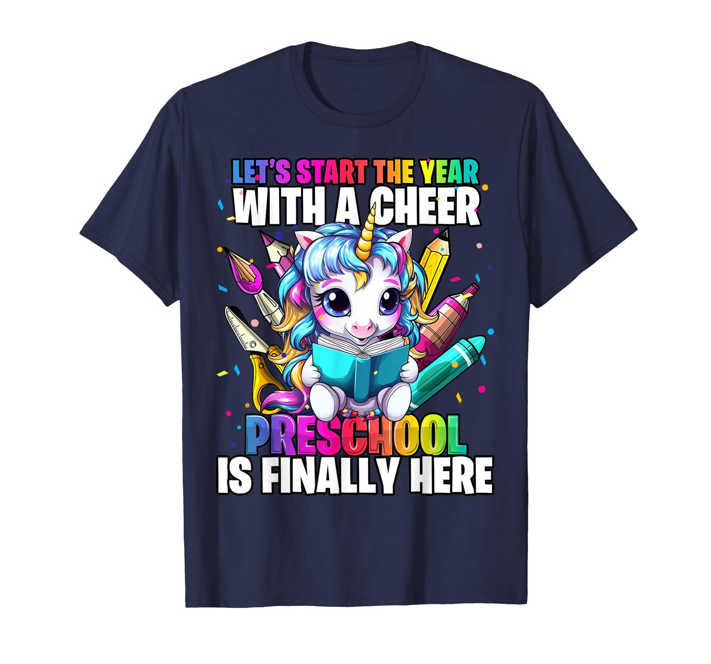 Unicorn Preschool Back to School First Day of School Girl T-Shirt