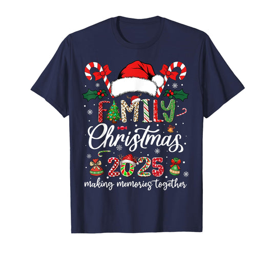 Family Christmas 2025 Matching Squad Santa Elf Funny Xmas T-Shirt