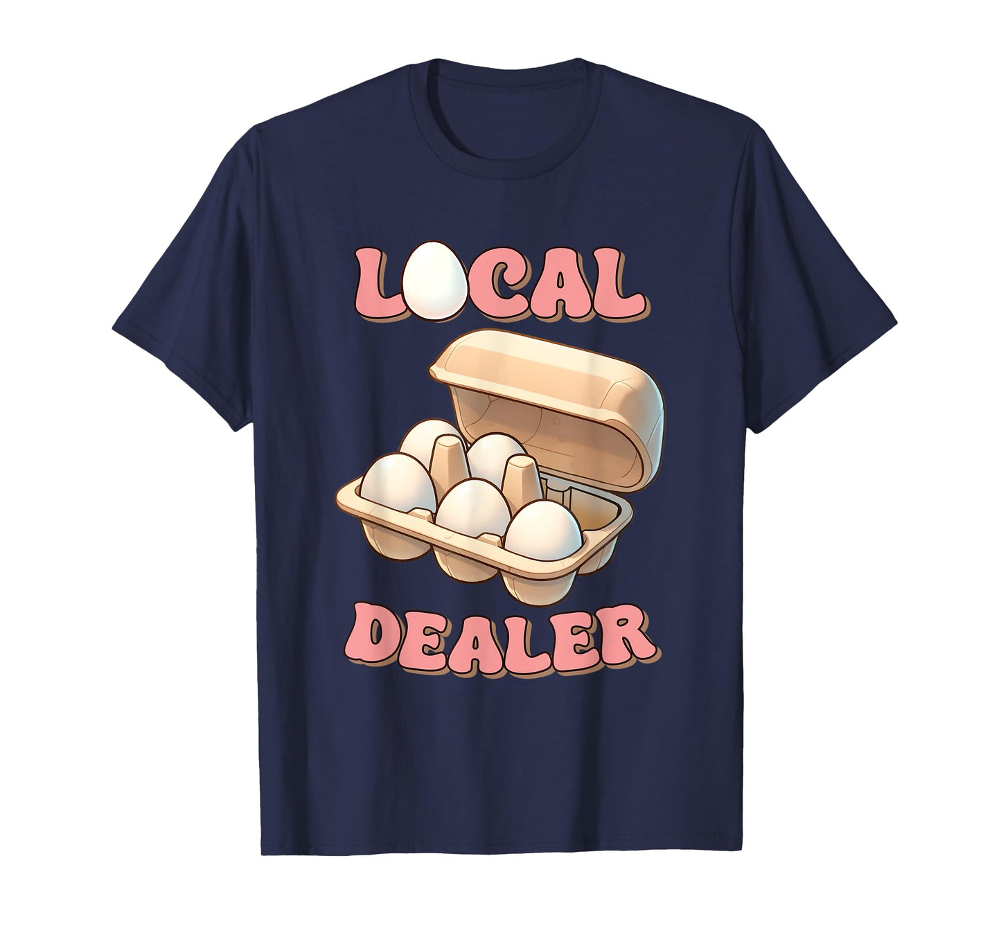 Local Egg Dealer Chicken Sustainable Farming T-Shirt, Small, Black