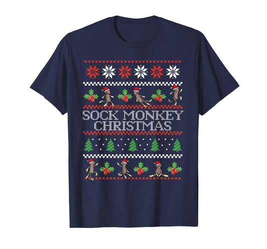 Sock Monkey Christmas Ugly Christmas Sweater T-Shirt