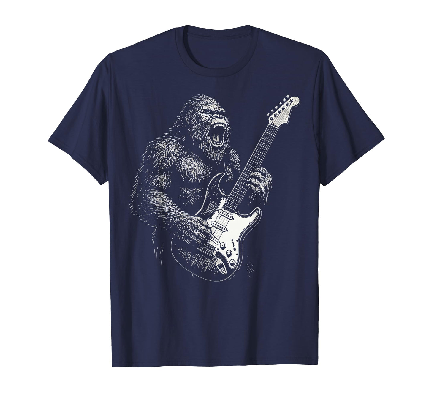 Bigfoot Playing Guitar Sasquatch T-Shirt