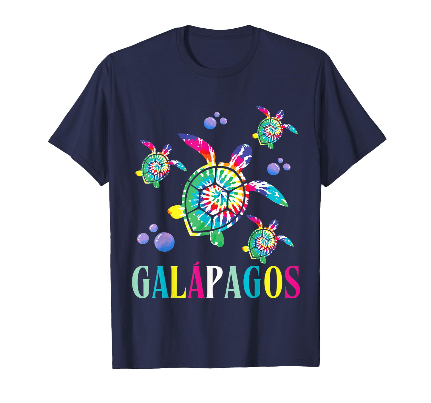 Galapagos Islands Tie Dye Sea Turtle Scuba Diving T-Shirt