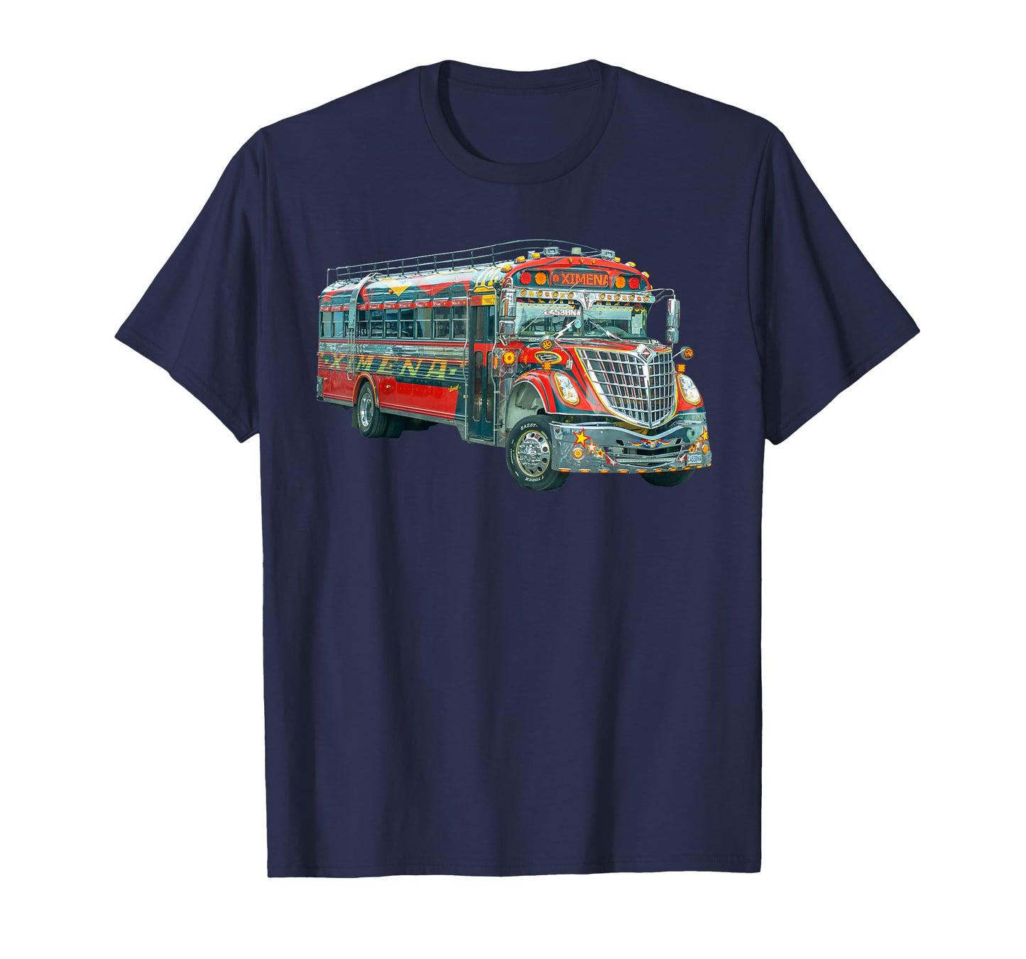 Chicken Bus Guatemala Chapin Quetzal Antigua Tikal Maya 502 T-Shirt