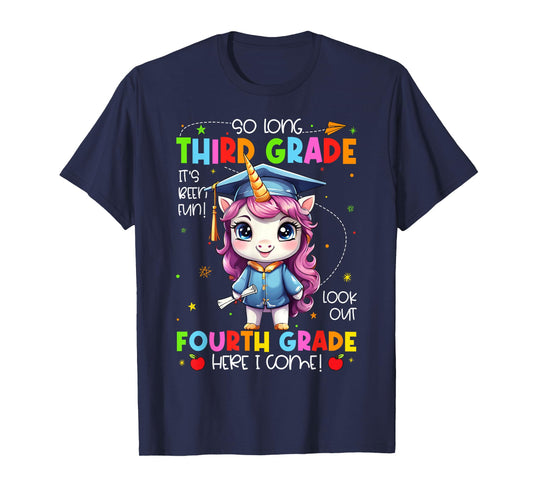 Unicorn So Long 3rd Grade Graduation Last Day Of School T-Shirt
