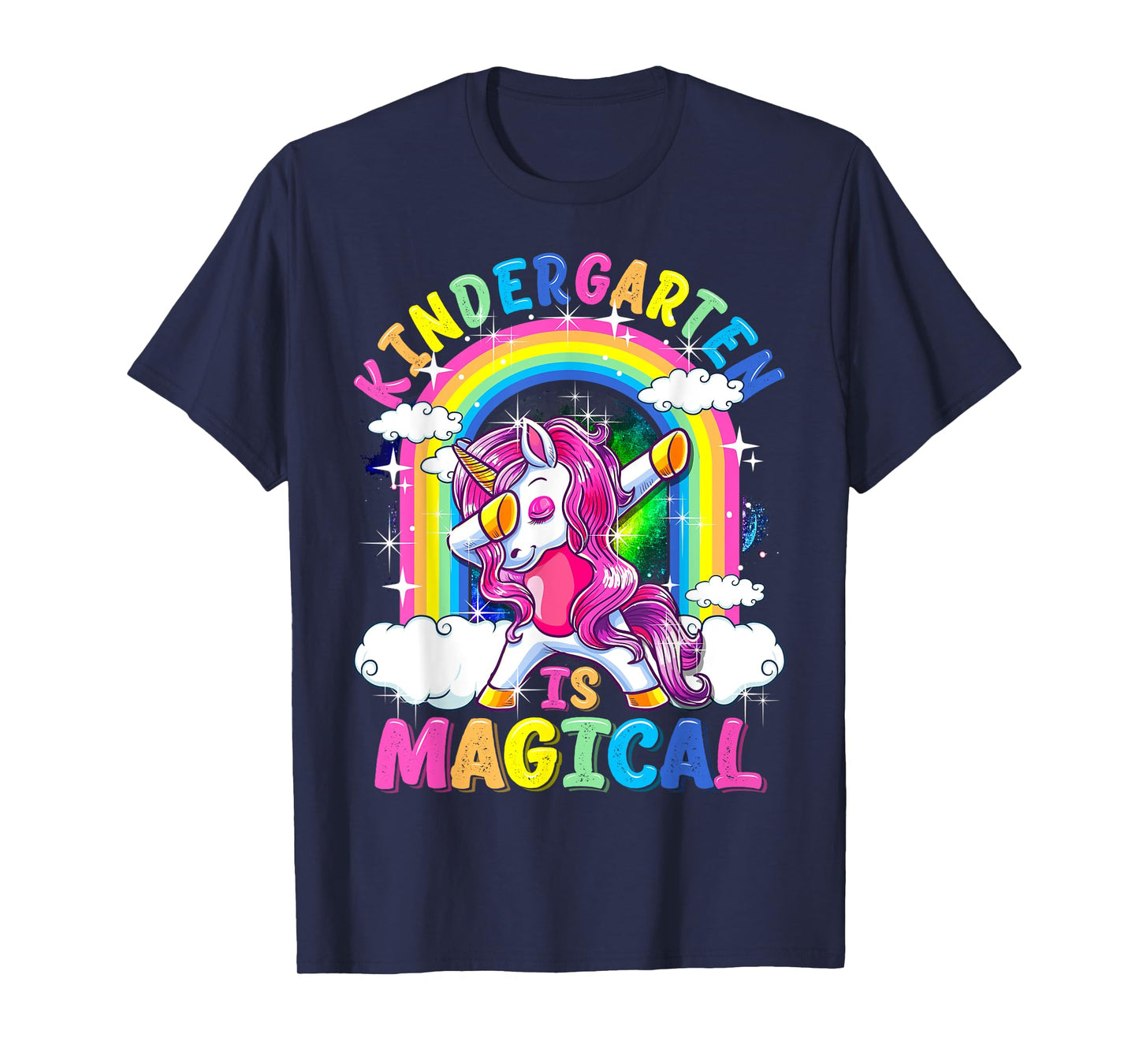 Kindergarten Is Magical Dabbing Unicorn Back To School Girls T-Shirt