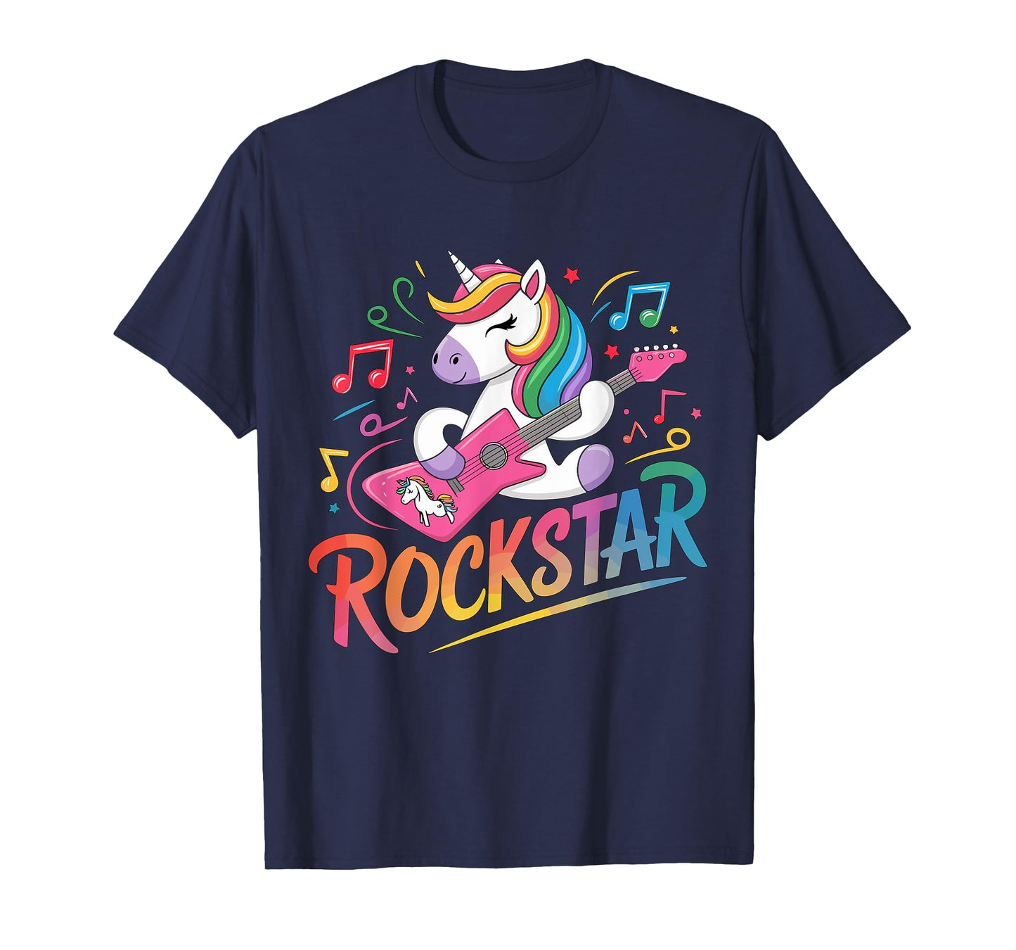 Rockstar Unicorn Guitar Guitarist T-Shirt