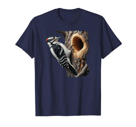 Bird Series. Downy Woodpecker. T-Shirt