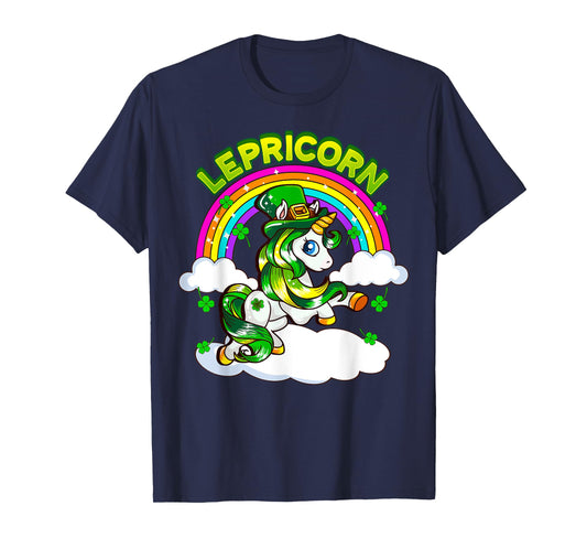 St Patricks Day Girls Unicorn Irish Lepricorn Girls Women T-Shirt
