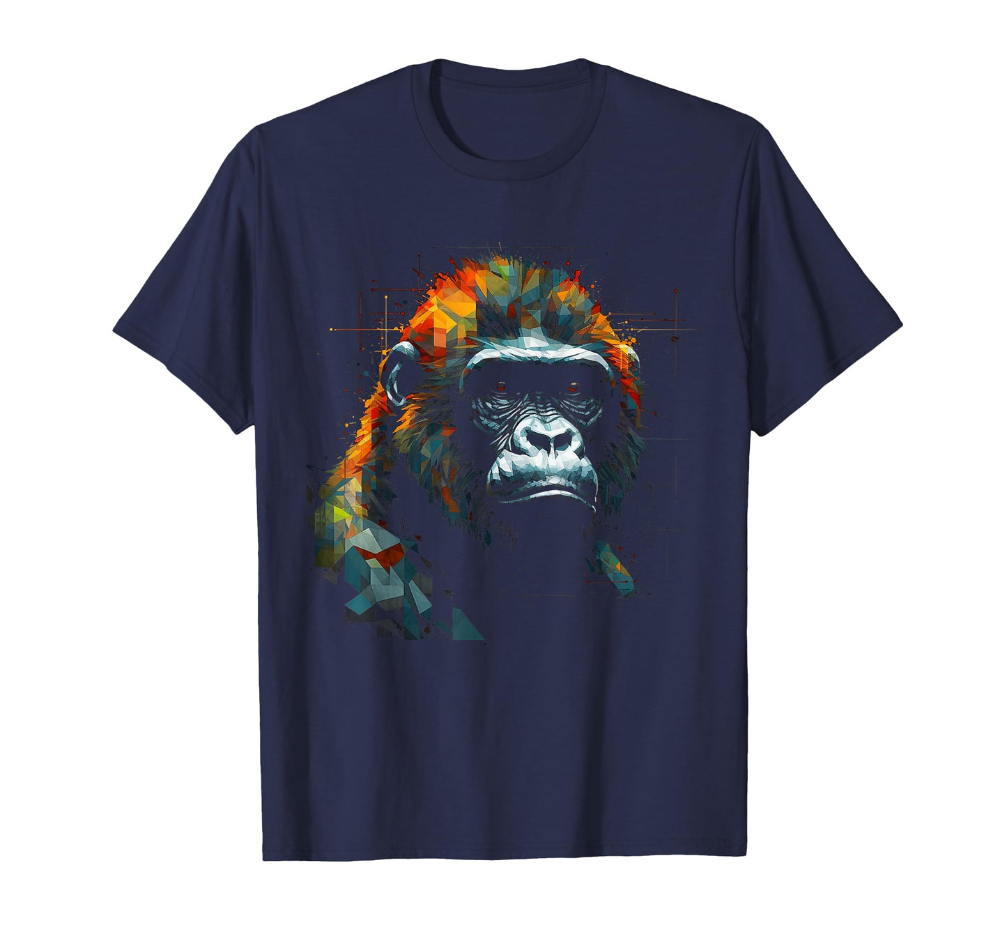 Gorilla Artwork Colourful Animal Monkey Zoo Gorilla T-Shirt