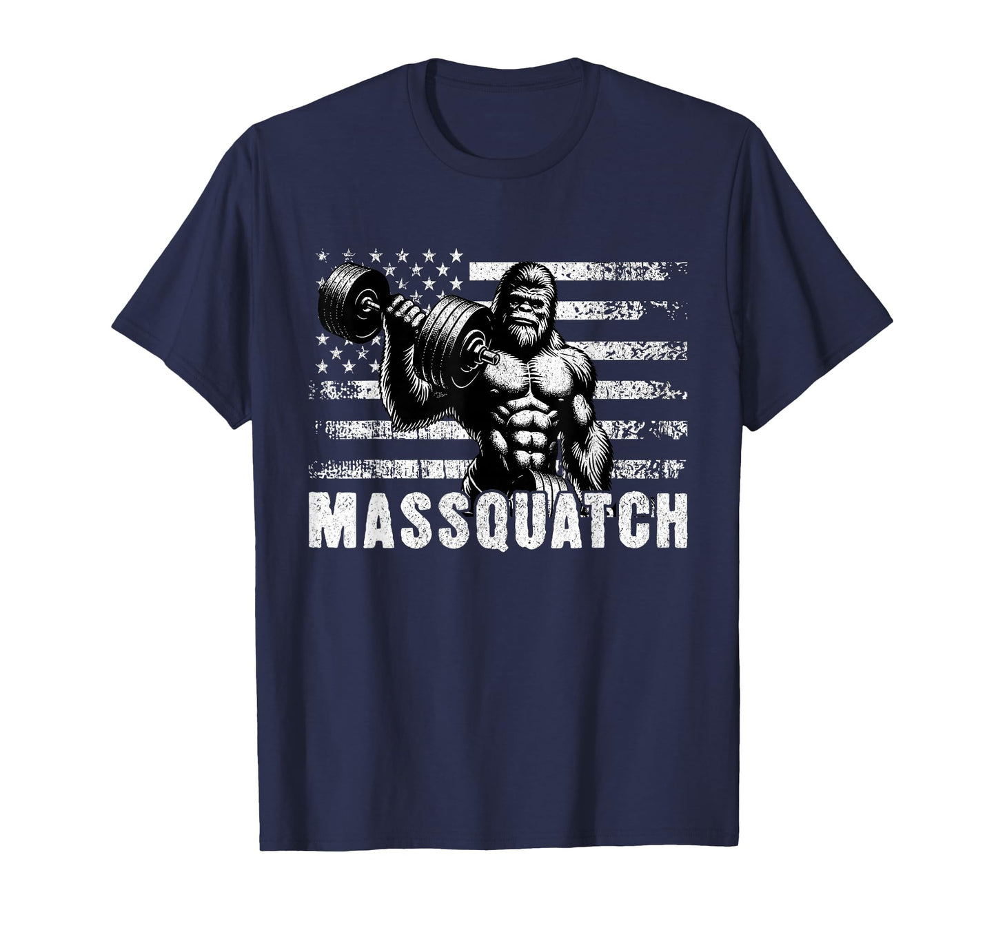 Big Foot Sasquatch Funny Weightlifting Massquatch Workout T-Shirt