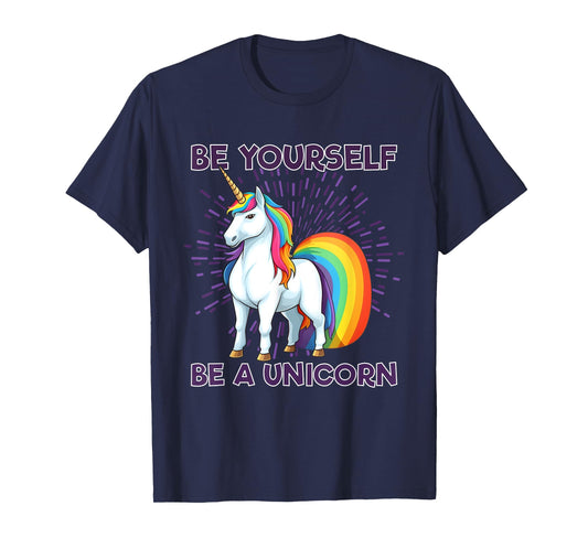 Be Yourself Be A Unicorn Rainbow LGBTQ Pride T-Shirt