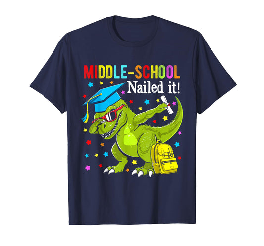 Middle school Nailed It shirt graduation dabbing unicorn T-Shirt