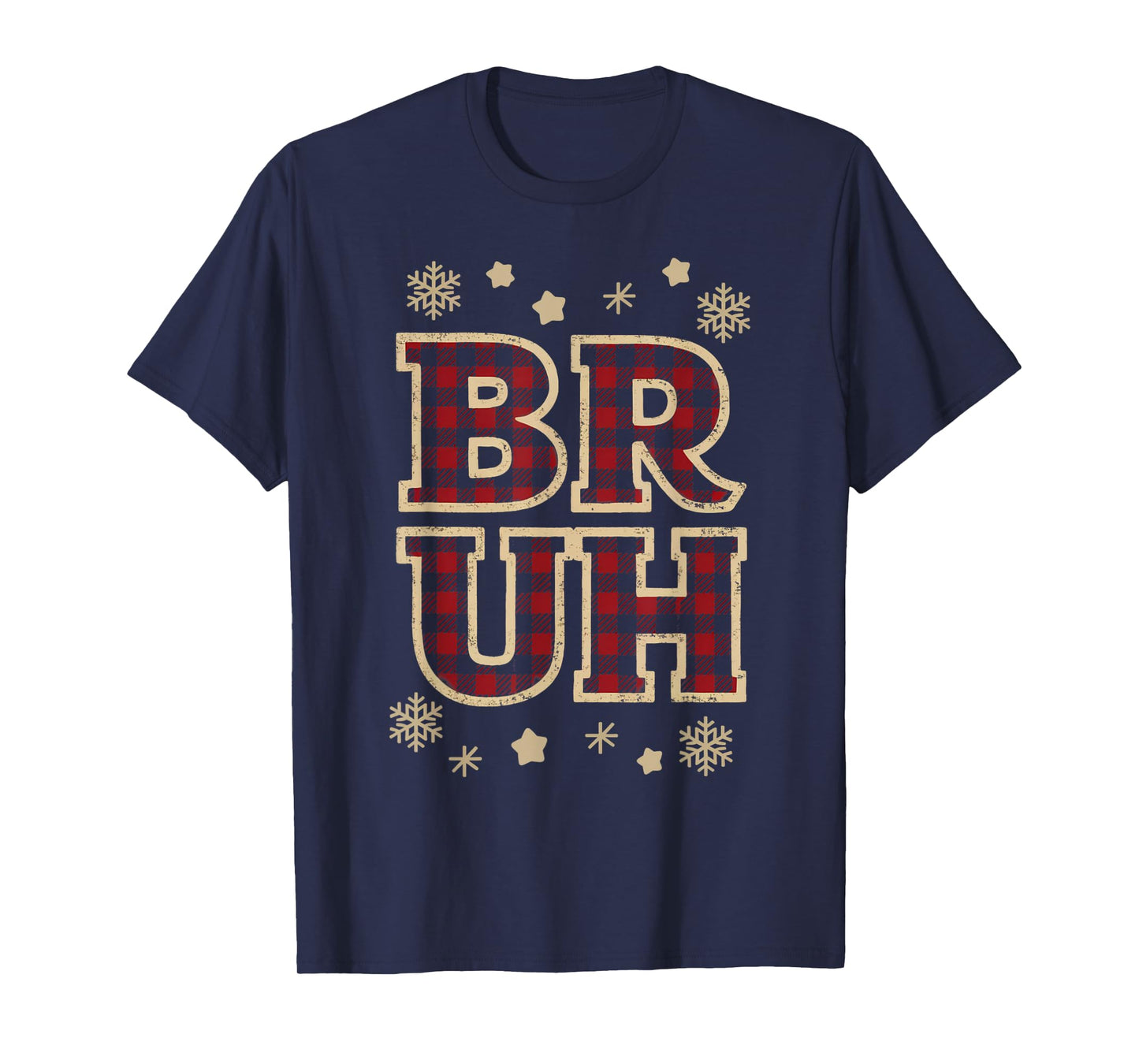 Bruh Funny Christmas Teens Boys Kids Xmas Pajamas T-Shirt