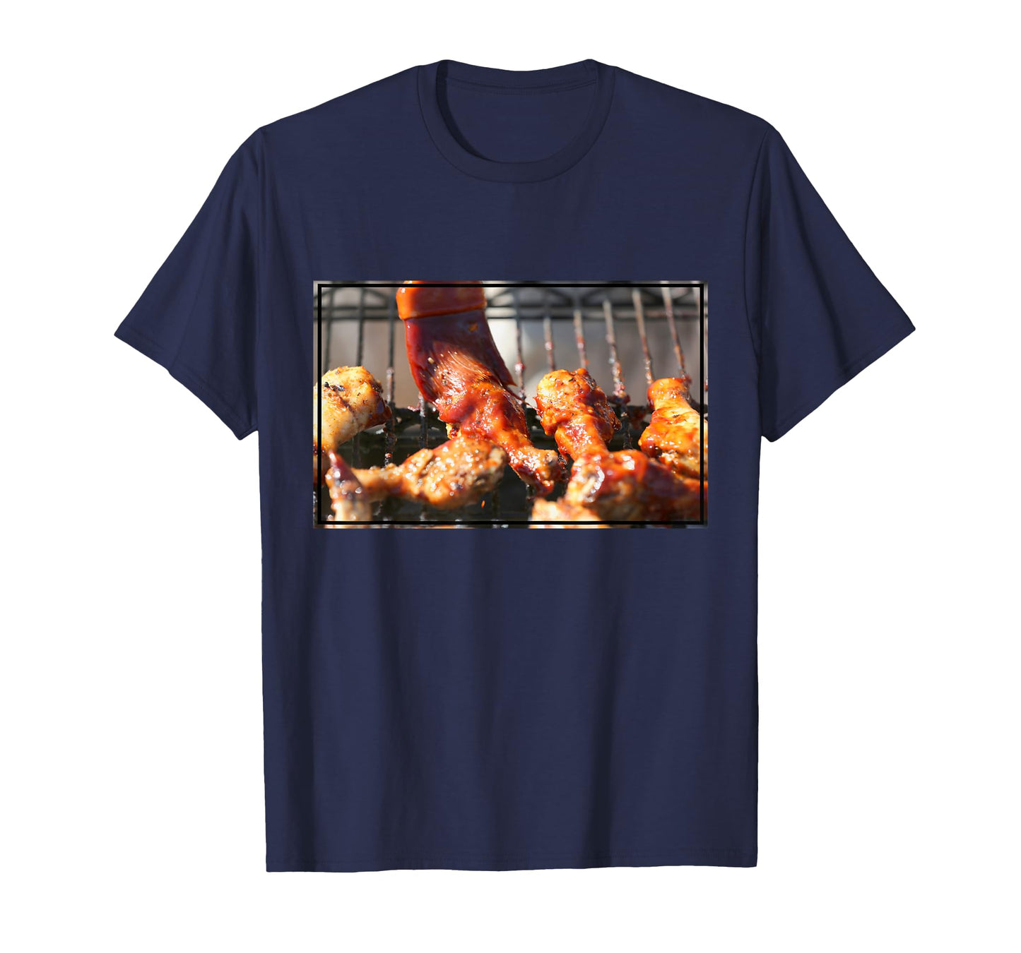 BBQ Chicken Wings on the Grill Photograph T-Shirt