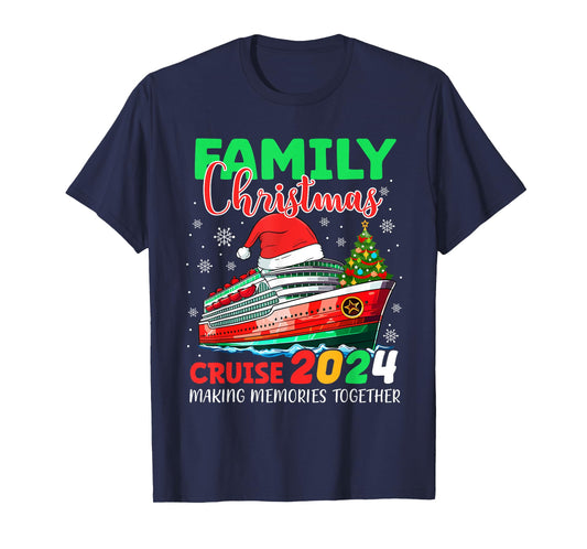 Family Christmas Cruise 2024 Squad Crew Xmas Cruising Lover T-Shirt