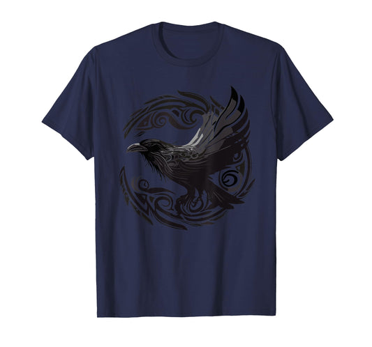 Crow Raven Norse Mythology Viking Vikings Nordic Bird T-Shirt