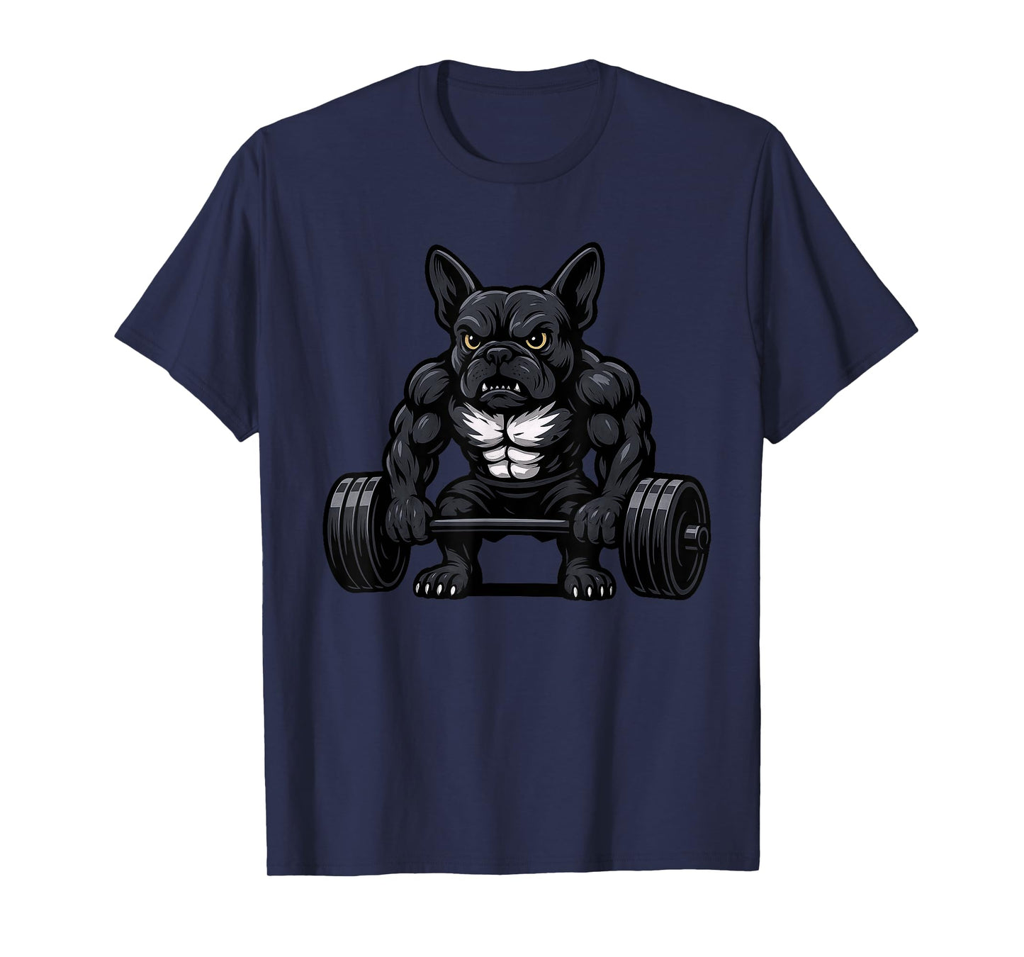 French Bulldog Weightlifting Bodybuilder Workout Gym Dog T-Shirt for Men Women Kids