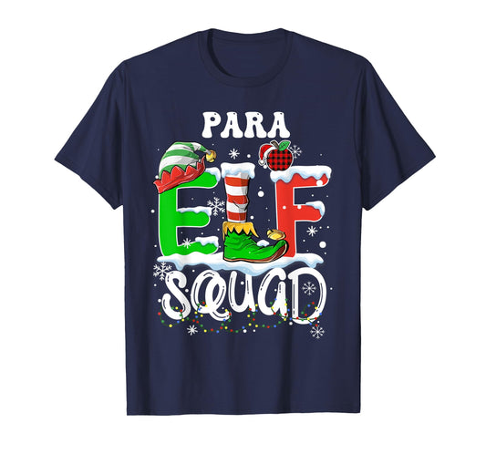 Para ELF Squad Funny Christmas ELF Kids Teacher Group T-Shirt