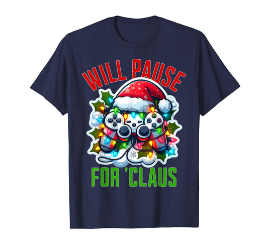 Funny Gamer Christmas Boys Teens Gaming Xmas Kids Video Game T-Shirt