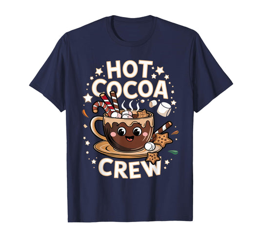 Hot Cocoa Crew Cozy Winter Holiday Team Xmas Matching T-Shirt