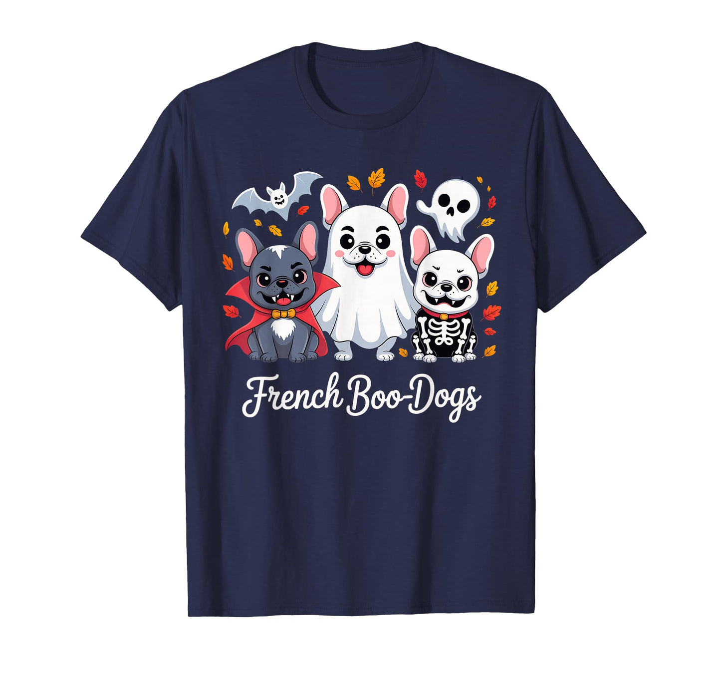 French Boo-Dog Halloween Ghost French Bulldog Fall Autumn T-Shirt
