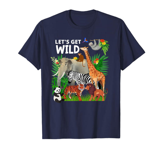 Zoo Animals Wildlife Birthday Party A Day At The Zoo Safari T-Shirt