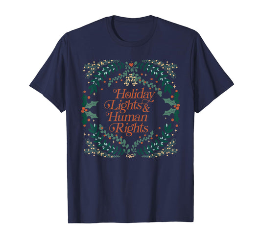 Retro Holiday Lights and Equal Rights Feminists Christmas T-Shirt