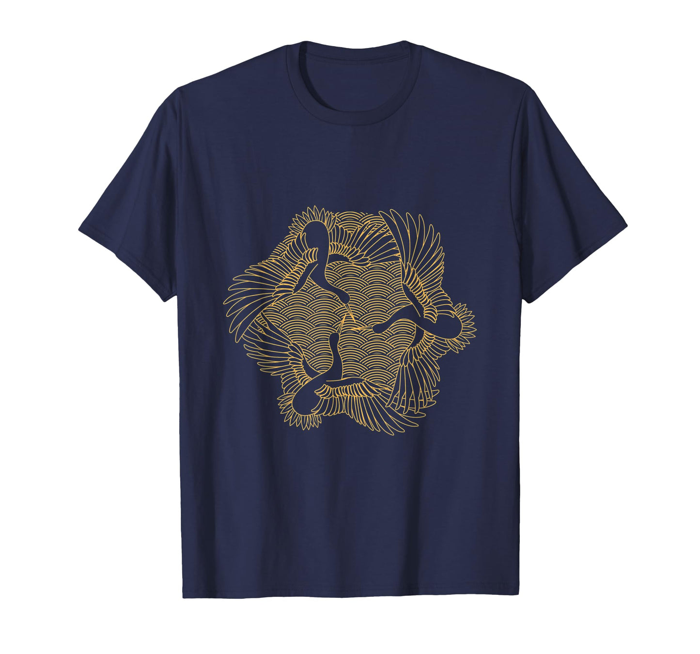 Common Crane Bird Cute Animal Nature Birdie Lover Origami T-Shirt