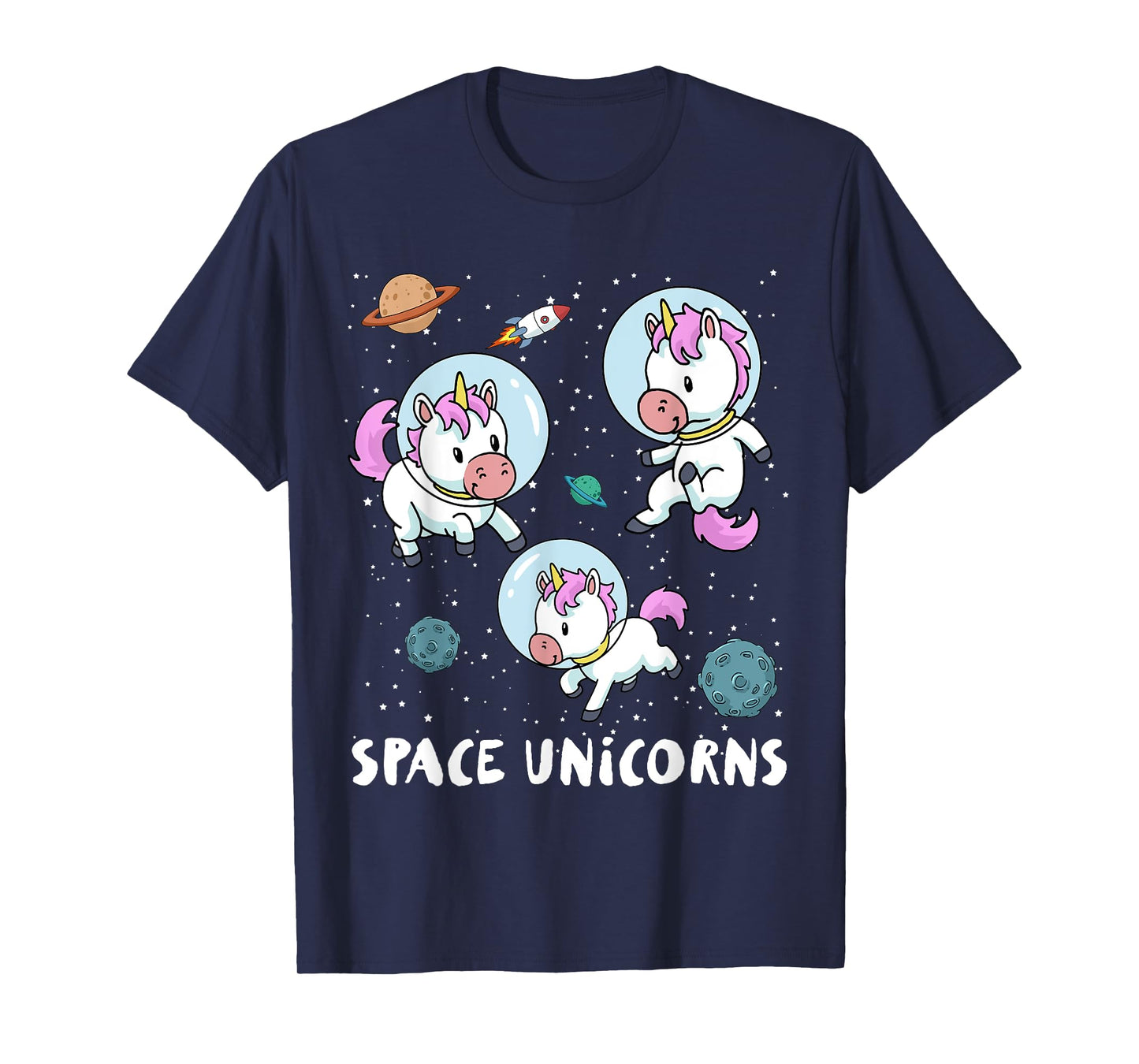 Space Unicorns T-Shirt Funny Astronaut Planet Travel Tee T-Shirt