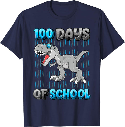 100 Days Of School Trex 100 Days Smarter 100th Day of School T-Shirt