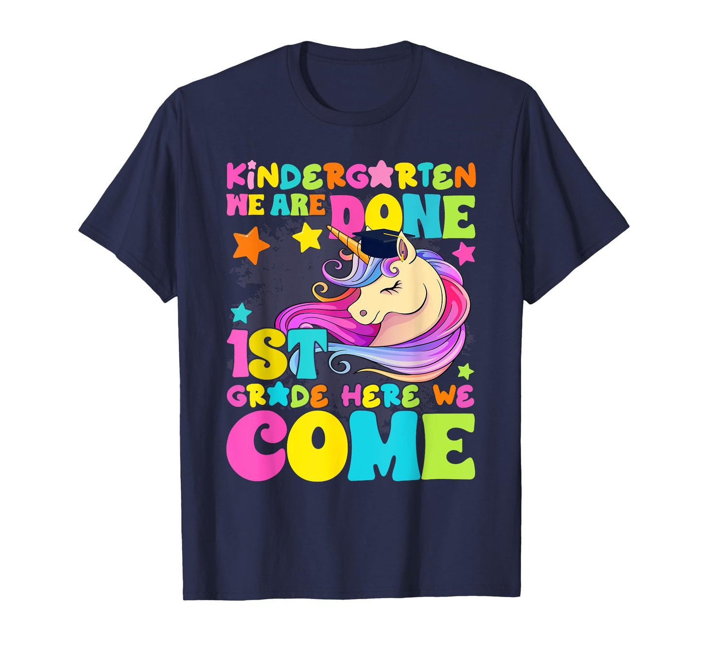 Kindergarten Graduation Magical Unicorn Girls Kids 2025 T-Shirt