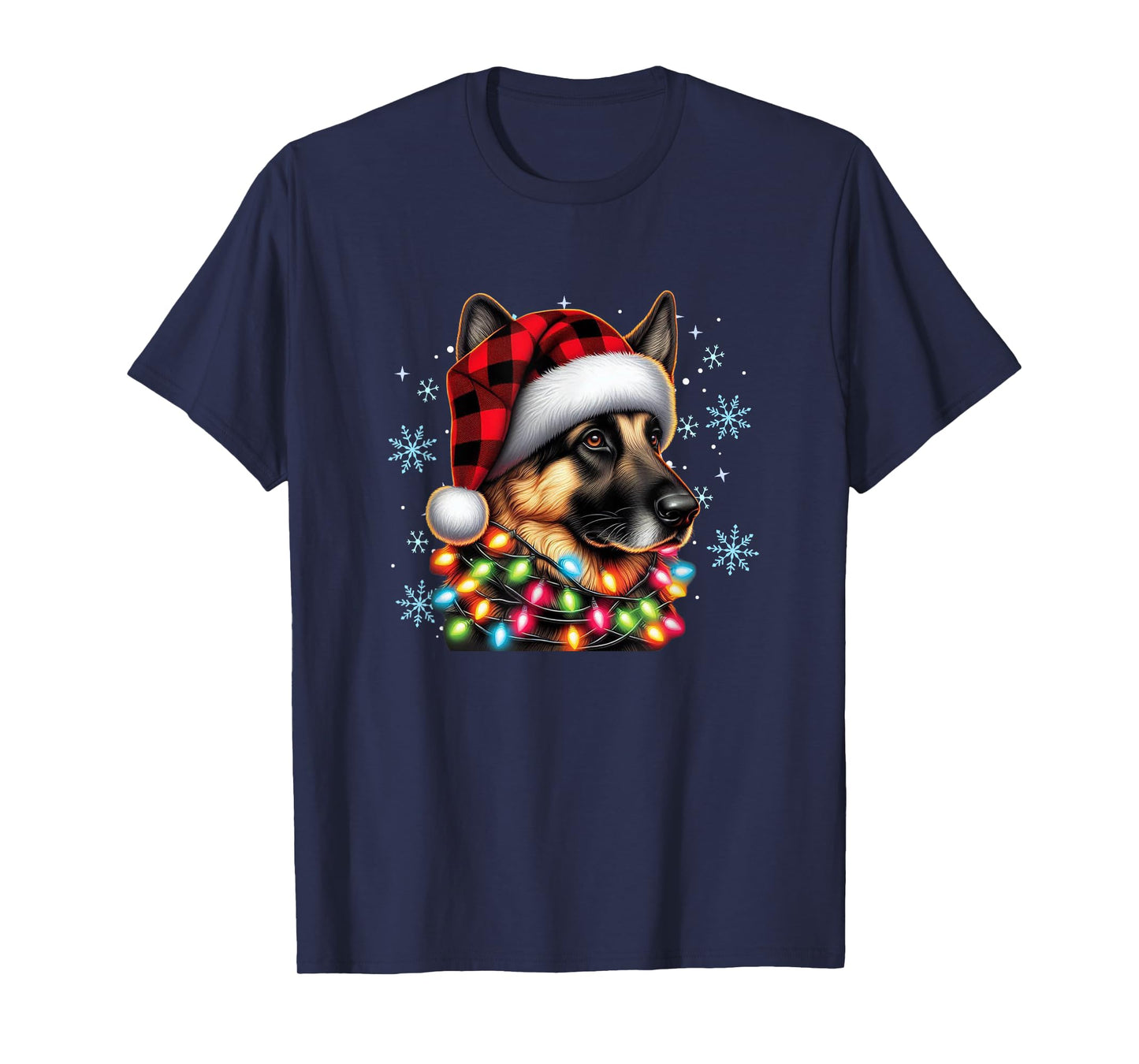 German Shepherd Christmas Xmas German Shepherd Lover T-Shirt