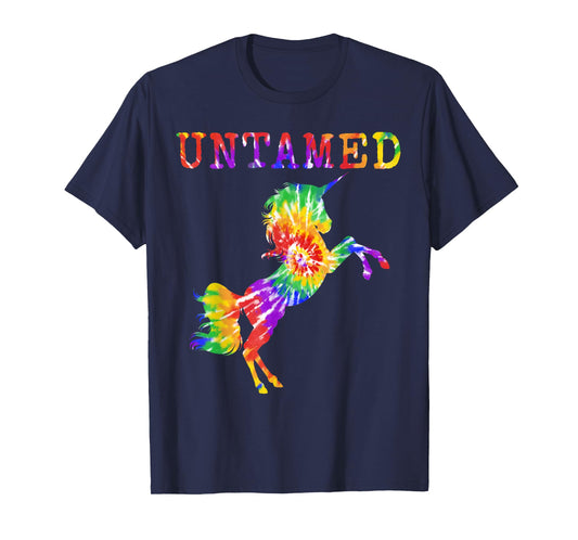 Tie Dye Unicorn Untamed Vintage Retro Art Tie-Dye Graphic T-Shirt