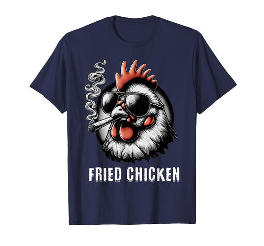Fried Chicken Sunglasses Smoking Funny 420 Marijuana Weed T-Shirt