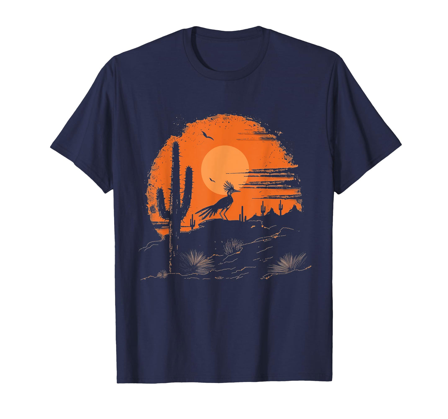 Roadrunner Bird Desert Landscape Cactus Arizona Texas Nevada T-Shirt