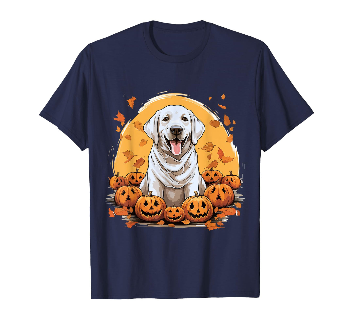 Labrador Retriever Dog Breed Pet Halloween Pumpkins T-Shirt