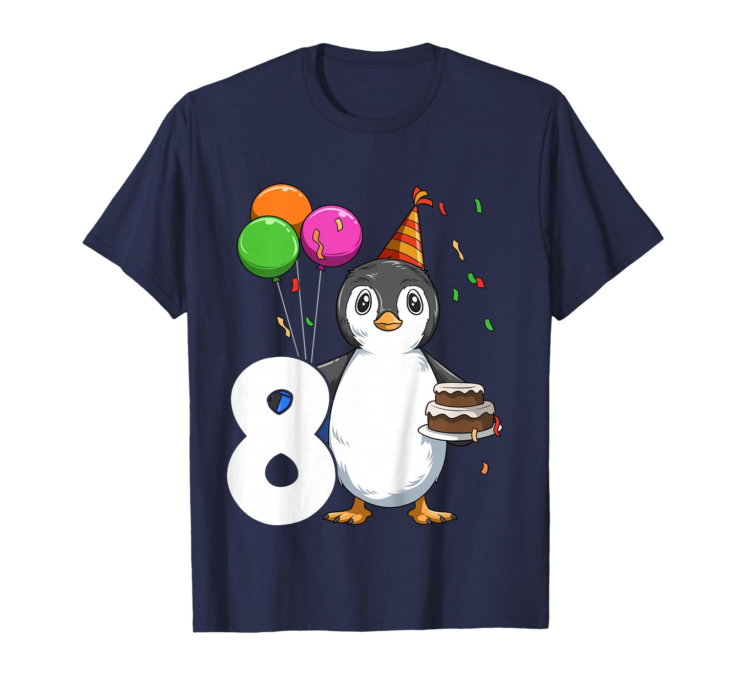 Penguin Birthday 8 Penguin 8th Birthday Outfit Penguin Party T-Shirt