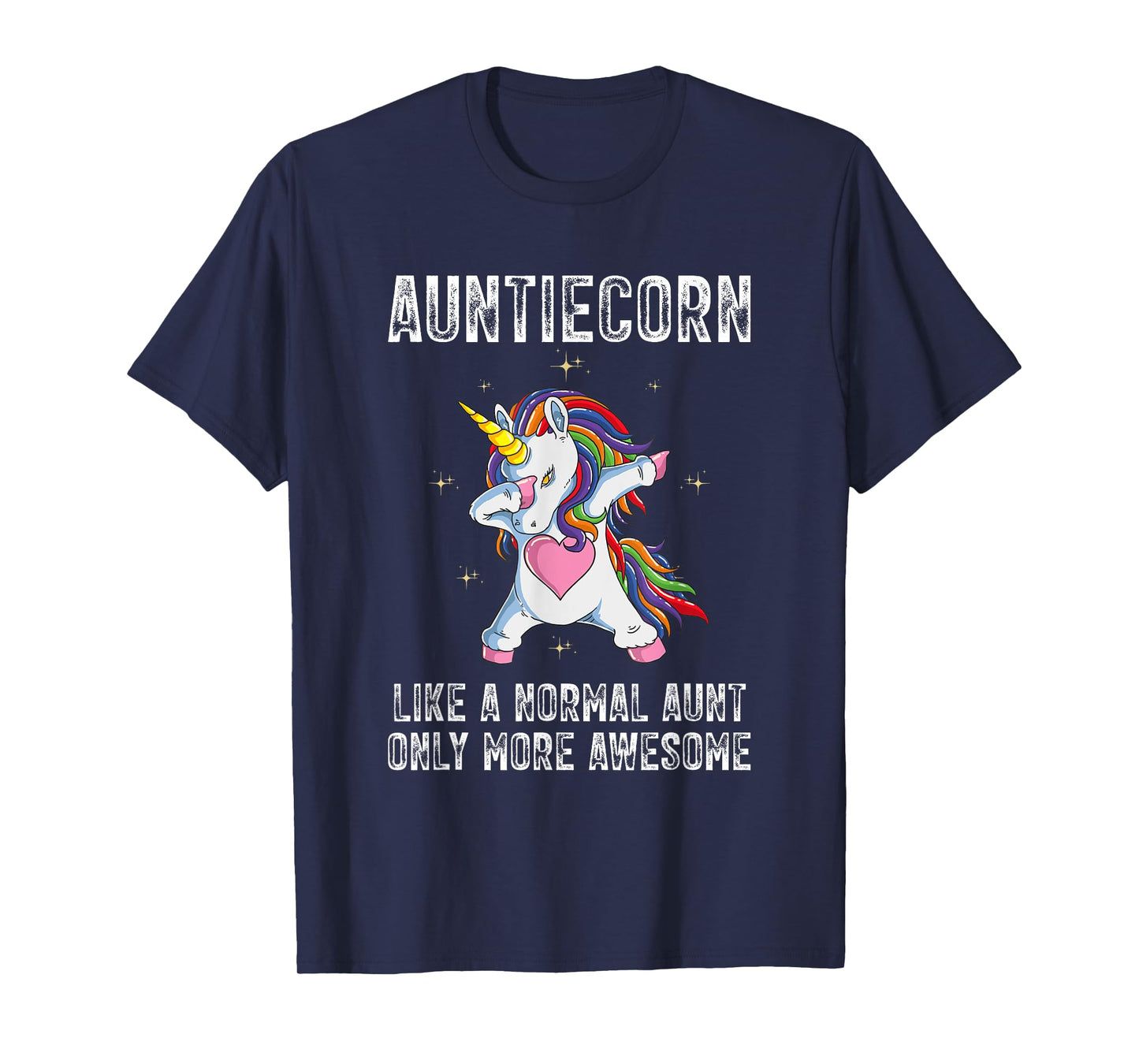 Auntiecorn Dabbing Unicorn Mother's Day 2023 Auntie Awesome T-Shirt
