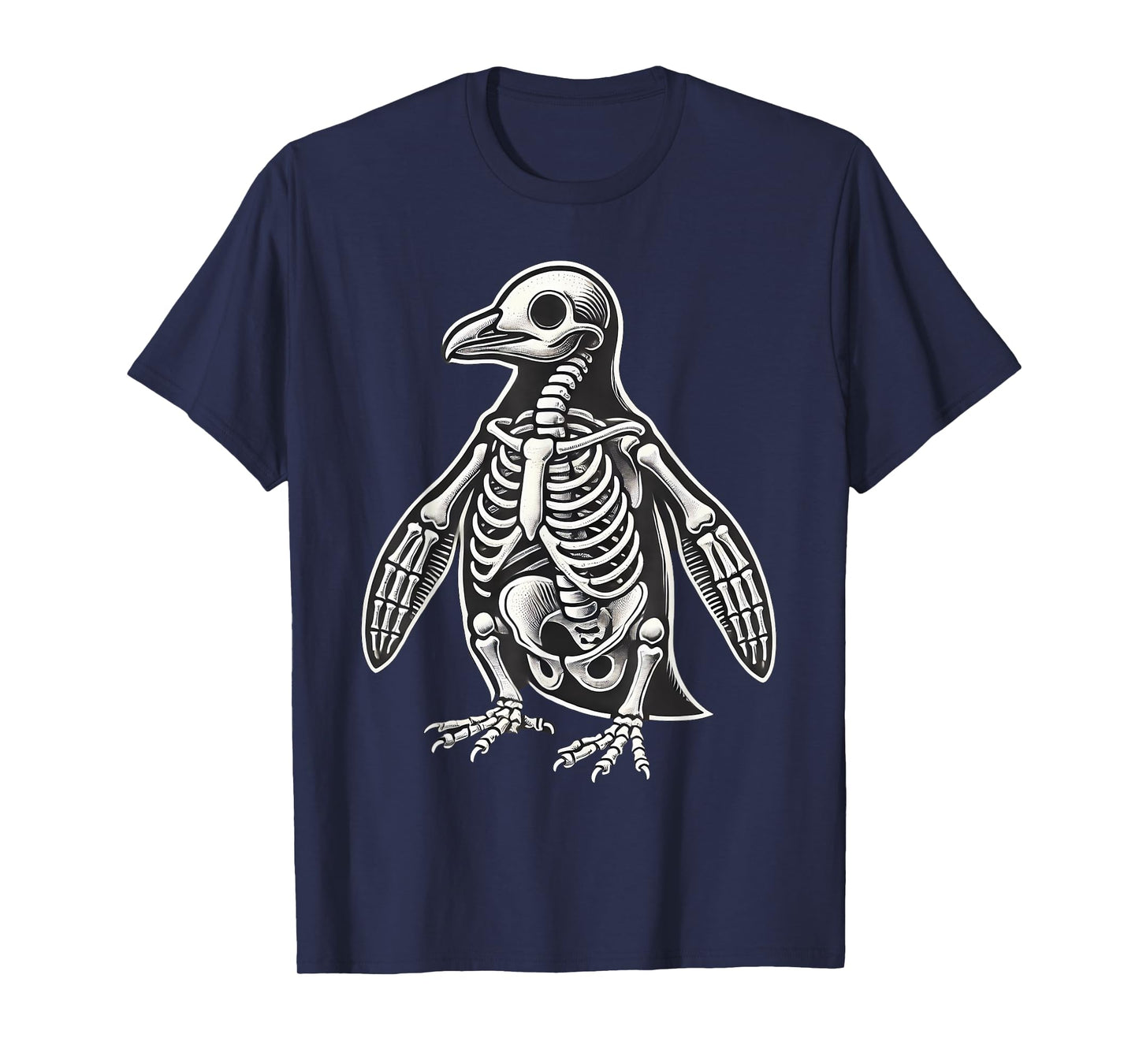 Penguin Skeleton Halloween T-Shirt