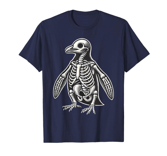 Penguin Skeleton Halloween T-Shirt