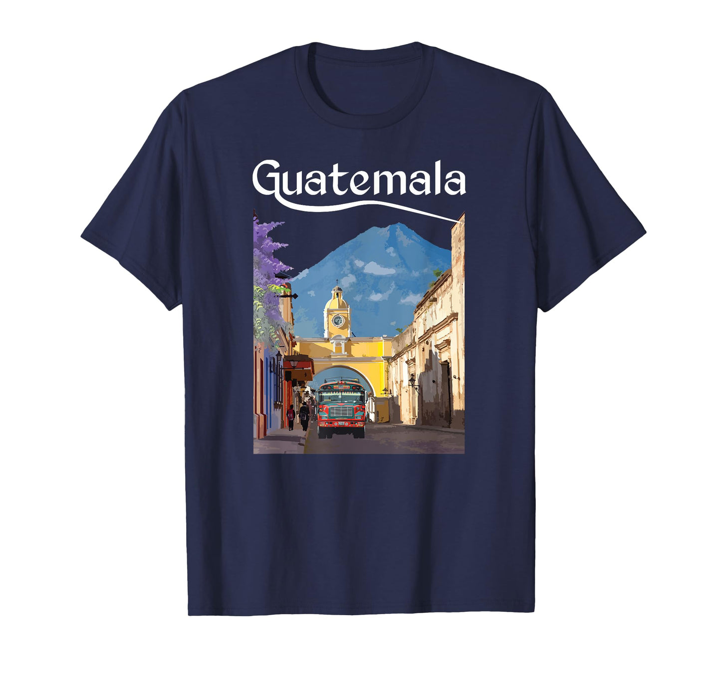 Guatemala Chicken Bus Antigua Chapin Quetzal Guate Tikal 502 T-Shirt