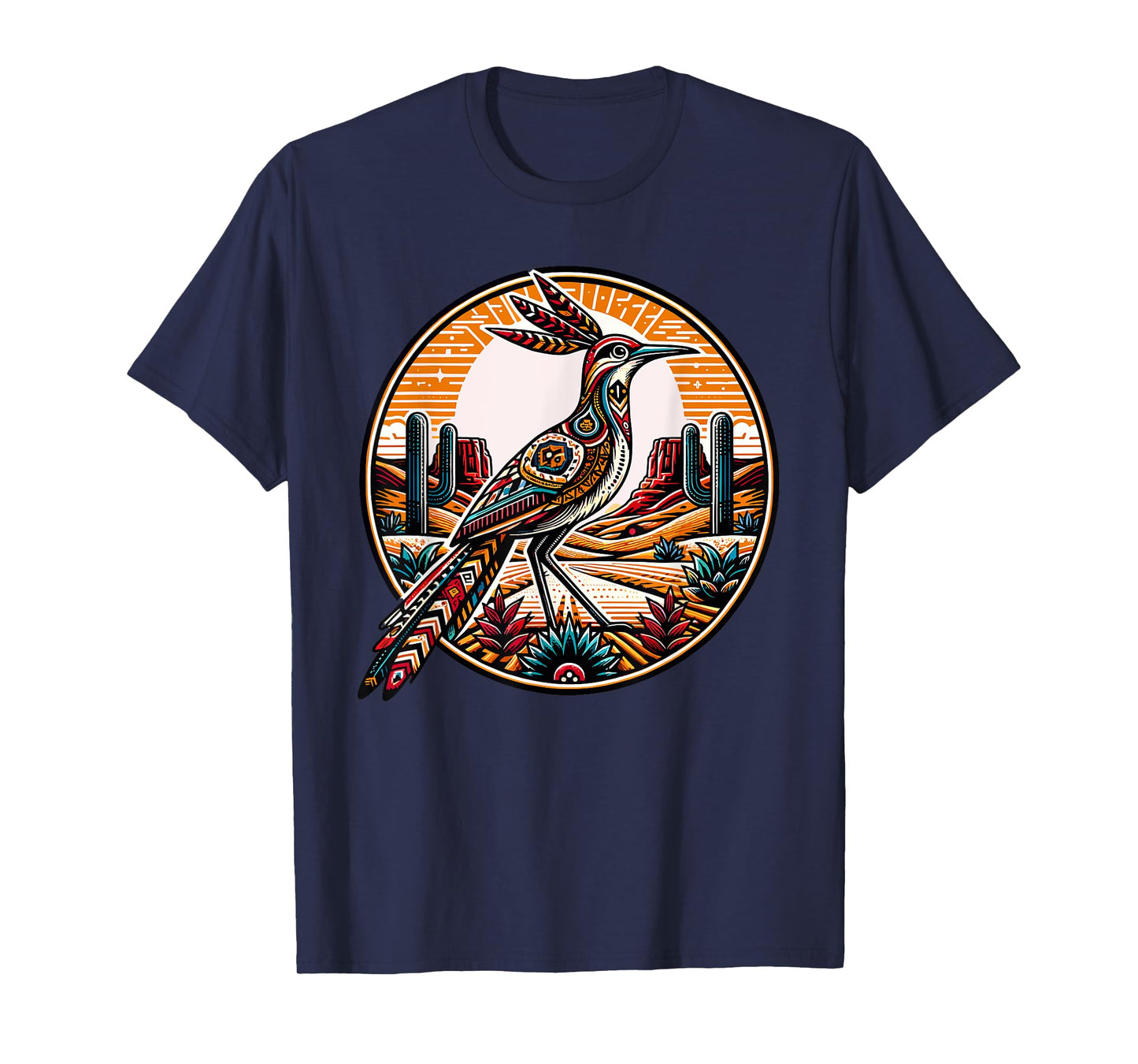 Roadrunner Retro Boho Desert Cactus T-Shirt
