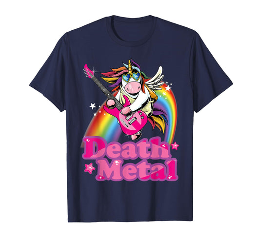 Cute Death Metal Heavy Metal Unicorn T-Shirt